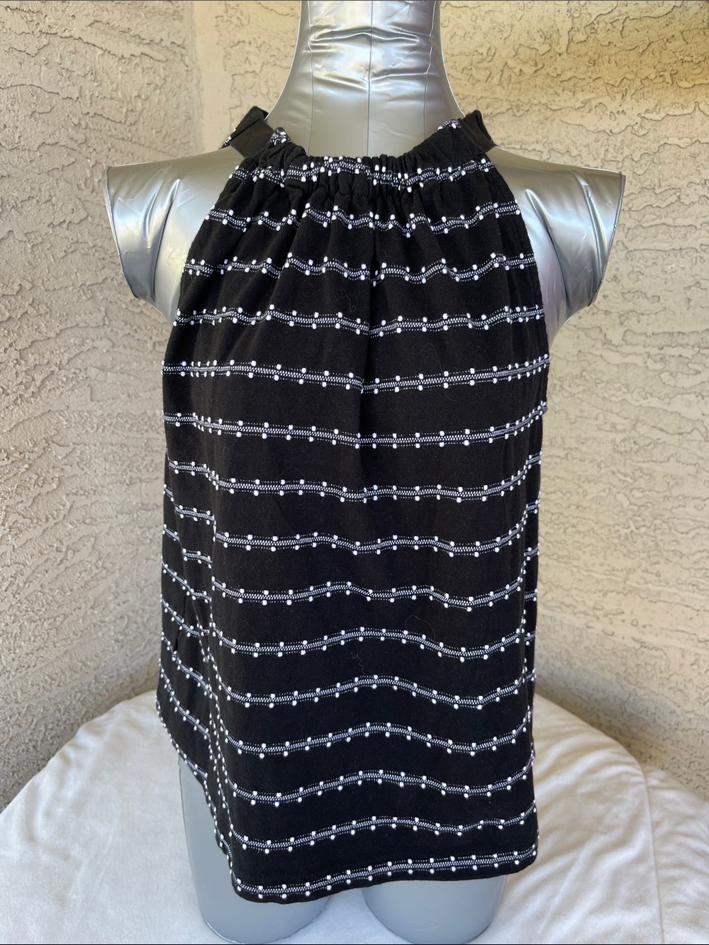 LOFT Black Halter Tank Top 100% cotton